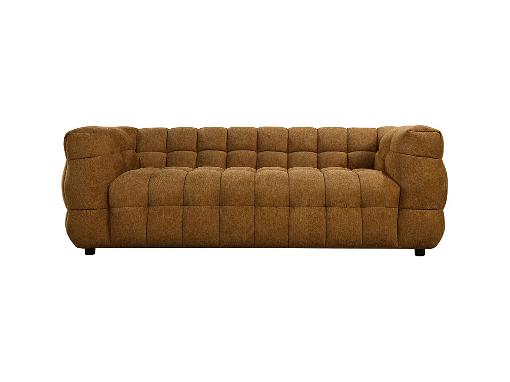 Bolly - Canapé droit 3 places en tissu - Bronze