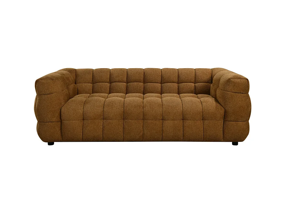 Bolly - Canapé droit 3 places en tissu - Bronze