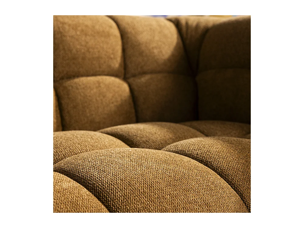 Bolly - Canapé droit 3 places en tissu - Bronze