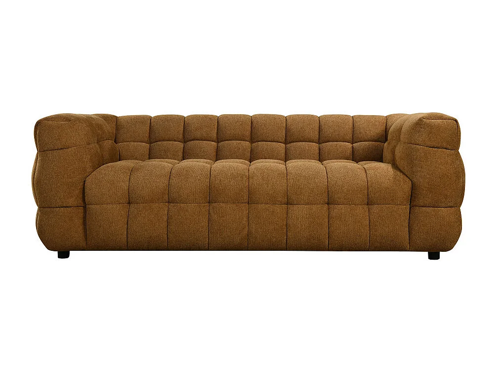 Bolly - Canapé droit 3 places en tissu - Bronze