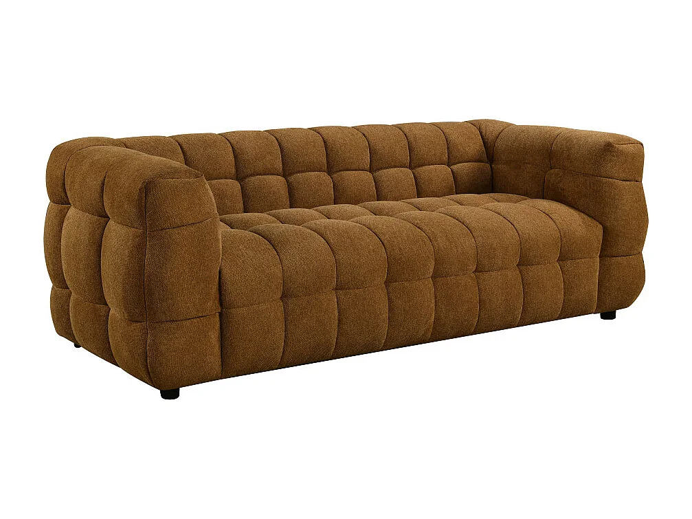 Bolly - Canapé droit 3 places en tissu - Bronze