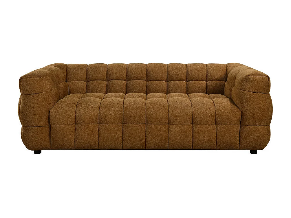 Bolly - Canapé droit 3 places en tissu - Bronze