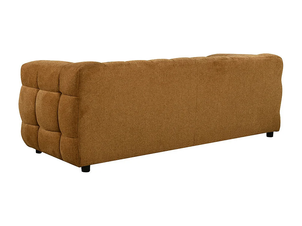 Bolly - Canapé droit 3 places en tissu - Bronze