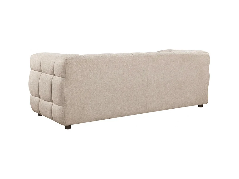 Bolly - Canapé droit 3 places en tissu - Beige chiné