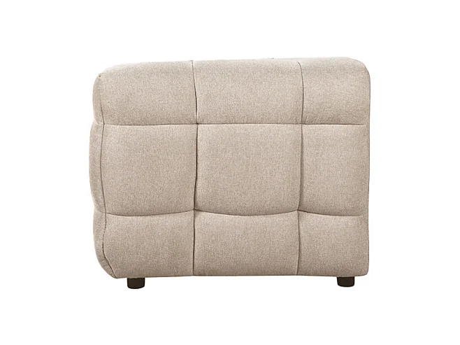 Bolly - Canapé droit 3 places en tissu - Beige chiné