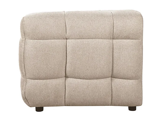 Bolly - Canapé droit 3 places en tissu - Beige chiné