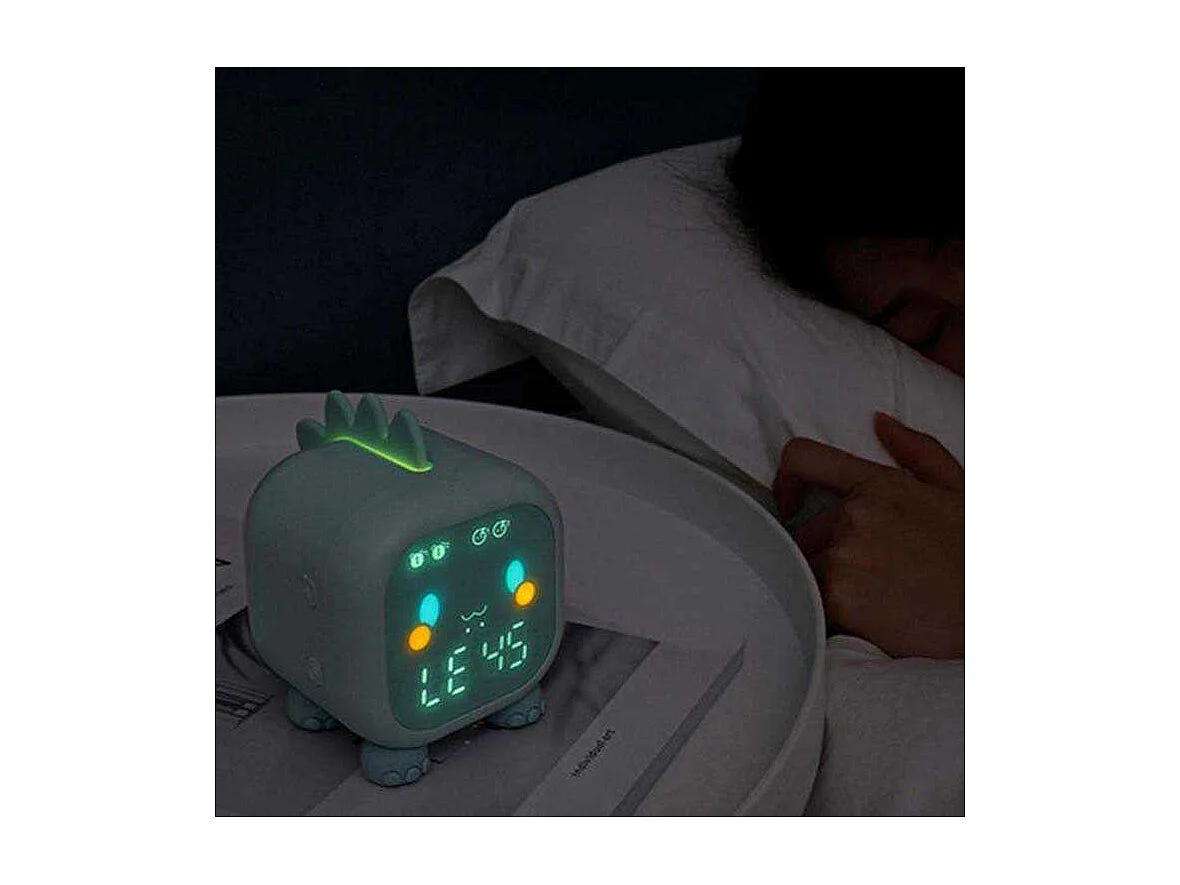 Réveil digital enfant avec veilleuse à intensité variable intégrée