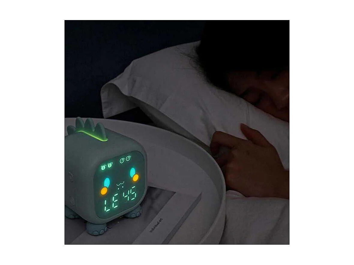 Réveil digital enfant avec veilleuse à intensité variable intégrée