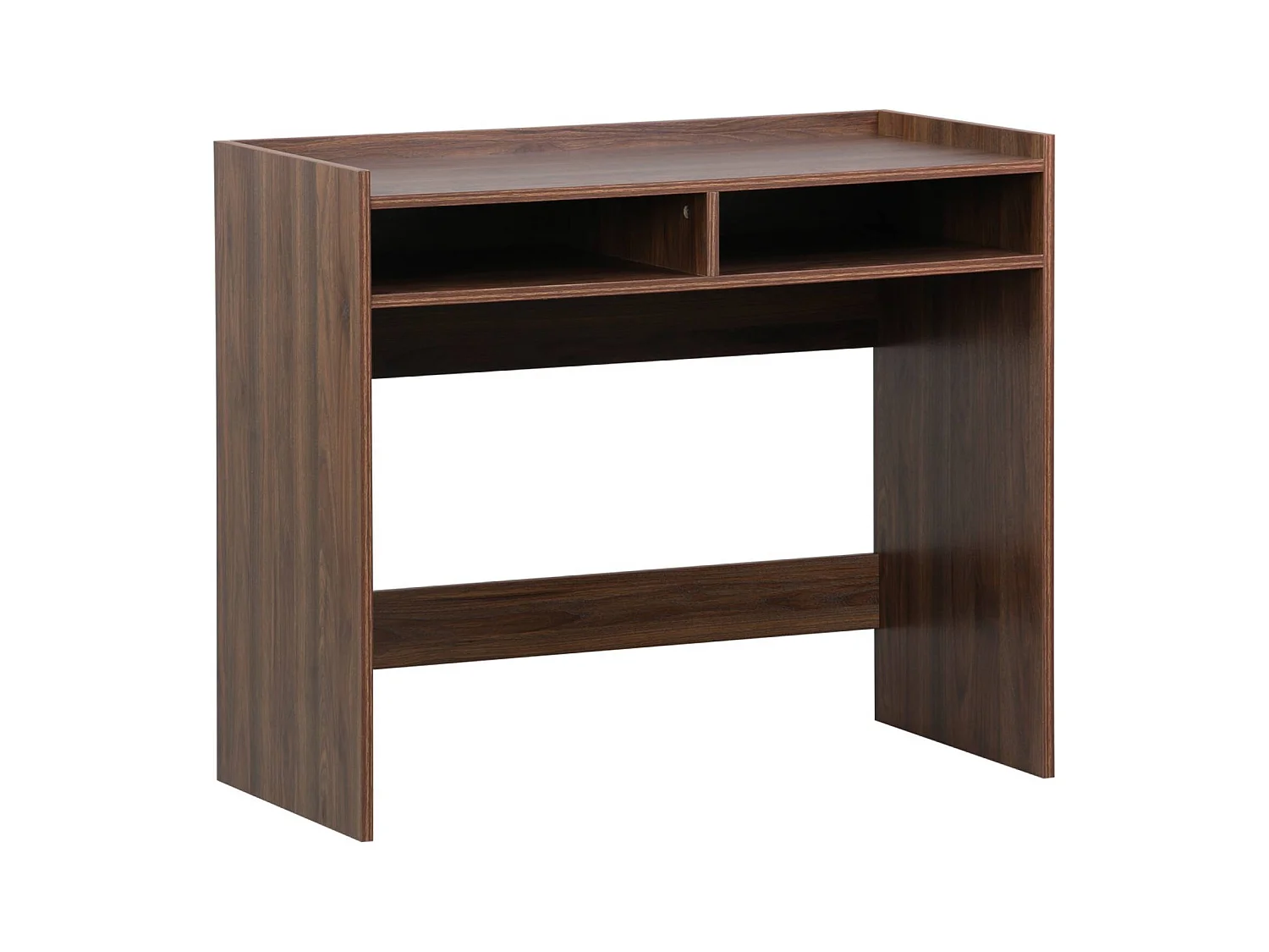 Bureau décor bois 2 casiers de rangement noyer - L 90 x P 45 x H 78 cm - Jules