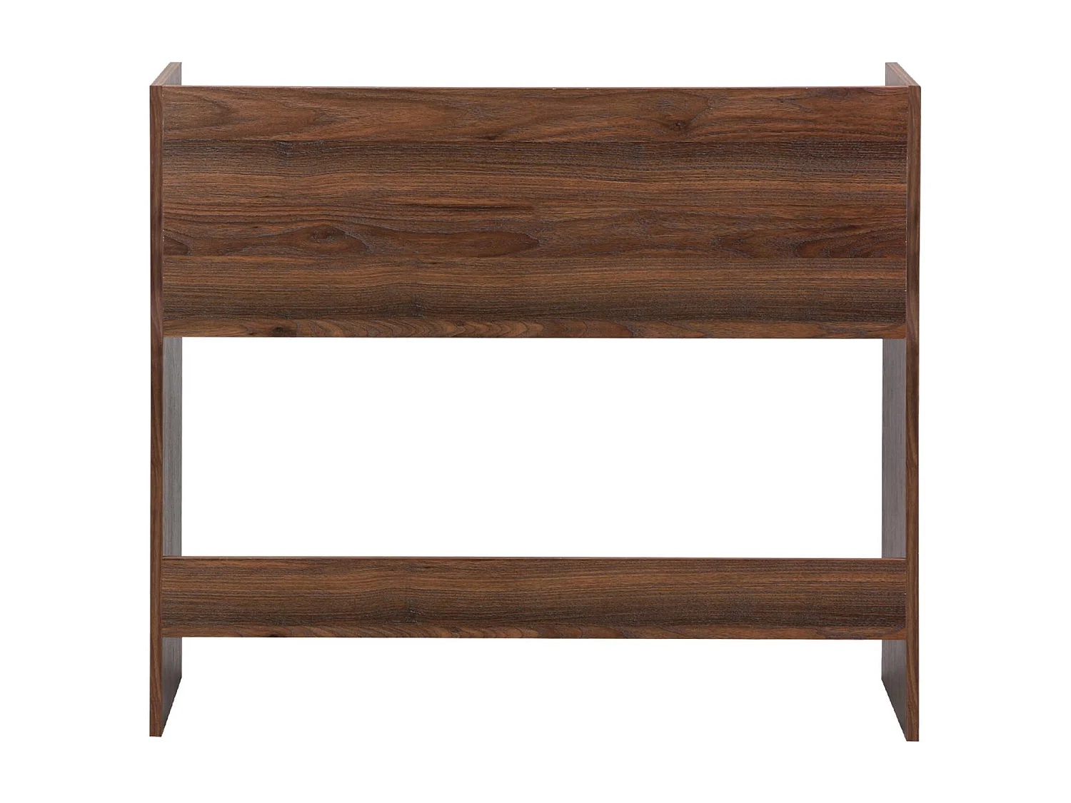 Escritorio decorativo de madera con 2 compartimentos  teñido en nogal