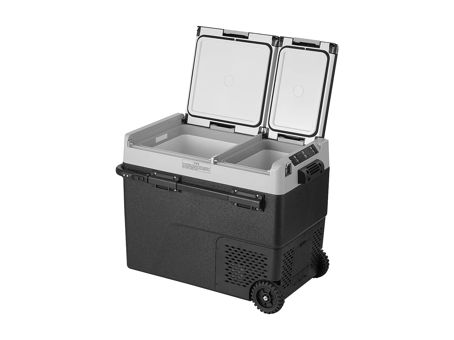 Réfrigérateur Portable SucceBuy, 58 L, Double Zone, Réfrigérateur Congélateur pour la Maison, l'Extérieur, le Camping, le Camping-Car