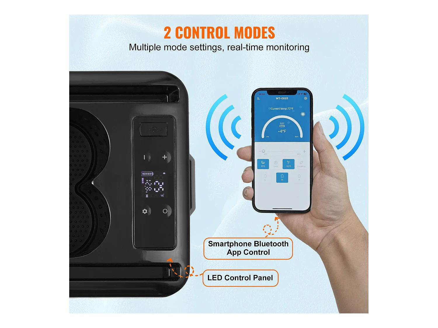 Réfrigérateur Portable SucceBuy, 15 L, Refroidisseur à Compresseur 12/24 V CC, Zone Unique pour Voiture et Maison