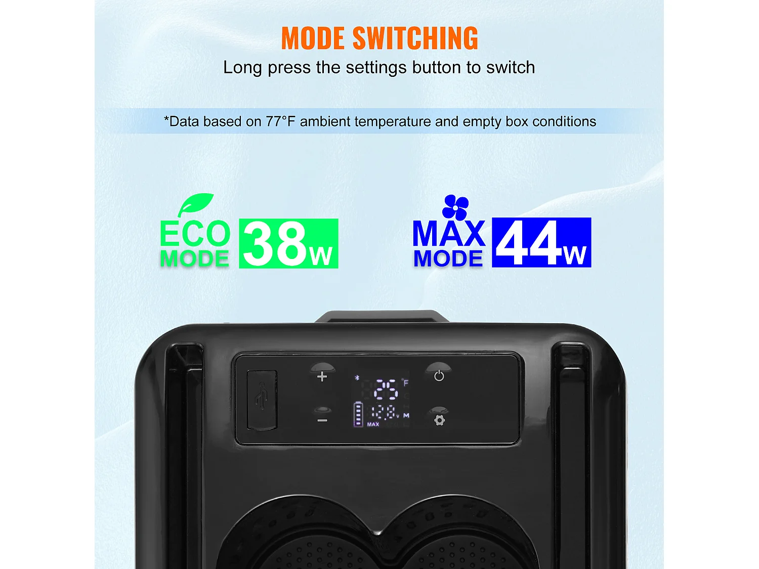 Réfrigérateur Portable SucceBuy, 15 L, Refroidisseur à Compresseur 12/24 V CC, Zone Unique pour Voiture et Maison