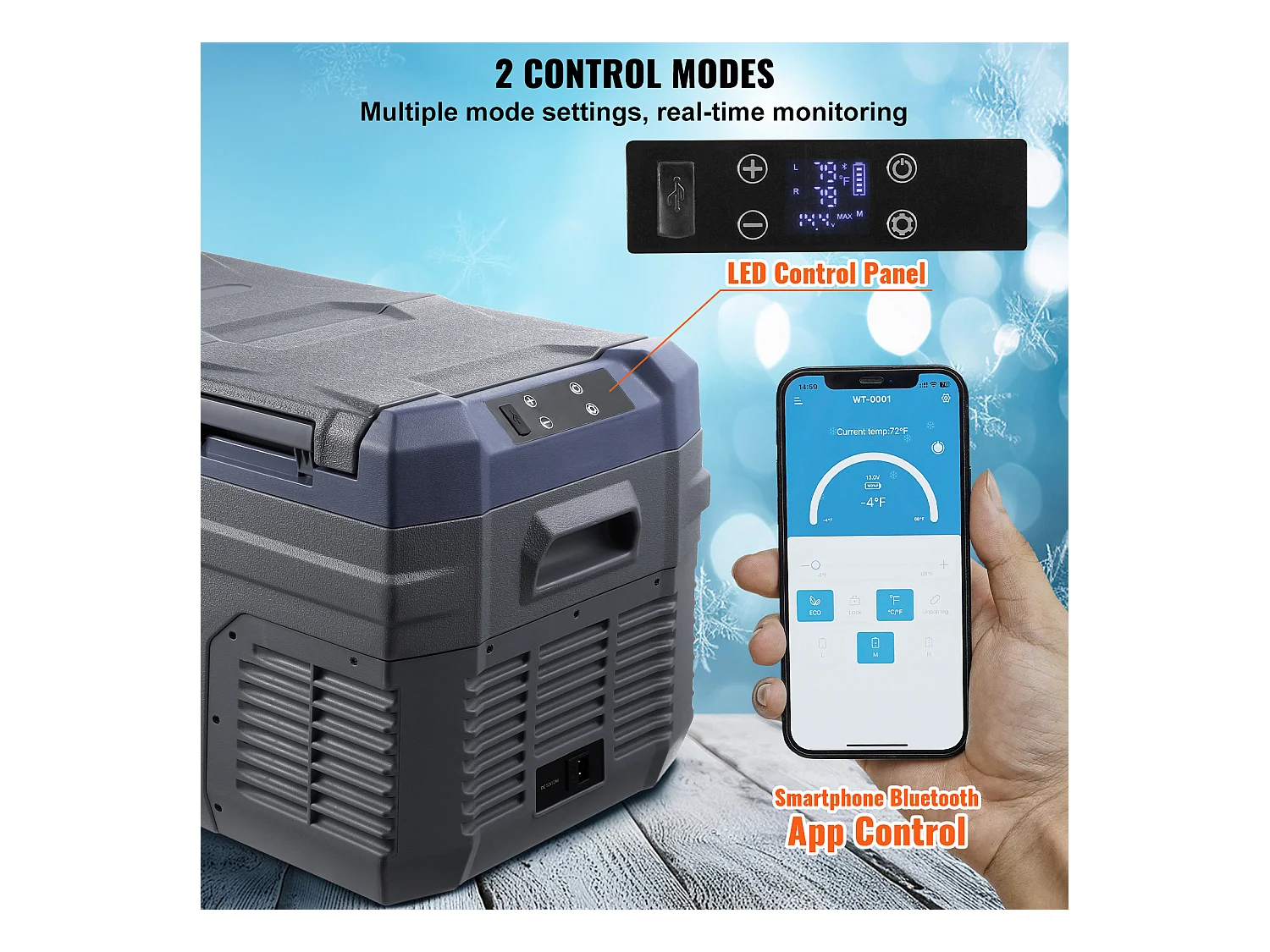 Réfrigérateur Portable SucceBuy, 25 L, Réfrigérateur de Voiture pour Aventures en Plein Air, Double Zone pour Voiture et Maison