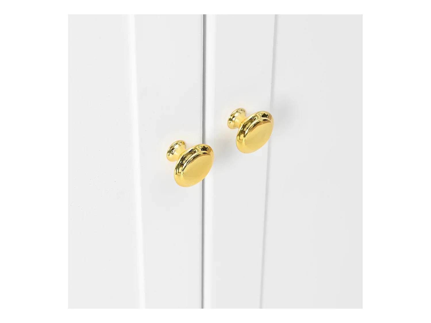 Moderner Schuhschrank mit verstellbaren Einlegeböden, goldenen Griffen, Schuhschrank