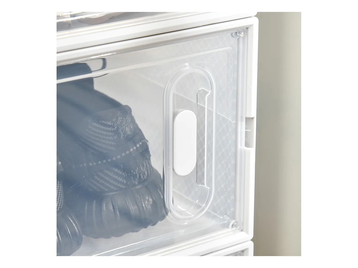 Schuhschrank mit 8 ineinander steckbaren Einlegeböden, rechteckig