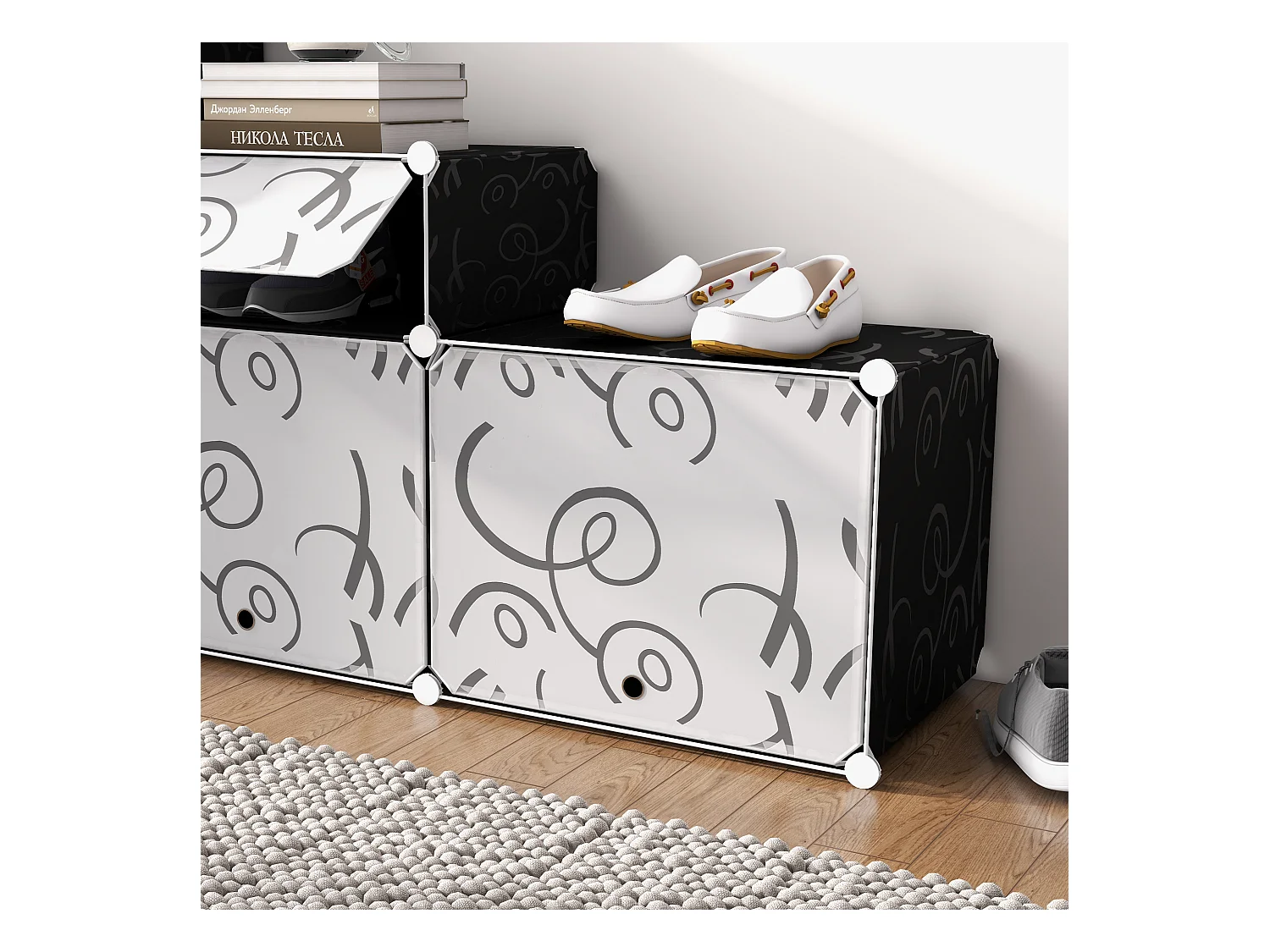 DIY-Schuhschrank, modulares Schuhregal, Umkleidekabine, 16 Fächer