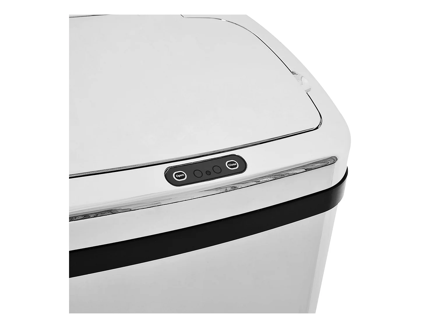 Balde do Lixo Automático com Sensor, Balde do Lixo de Cozinha, Aço Inoxidável 50/68 L, Prateado (50 L)