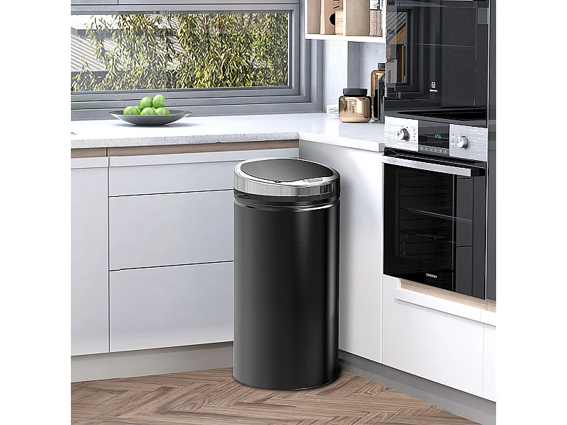 Poubelle à capteur 42L,poubelle automatique électrique avec couvercle,antirouille