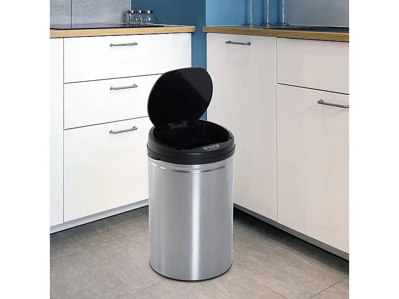 Automatischer Sensor-Mülleimer, rund, 30 l, Edelstahl