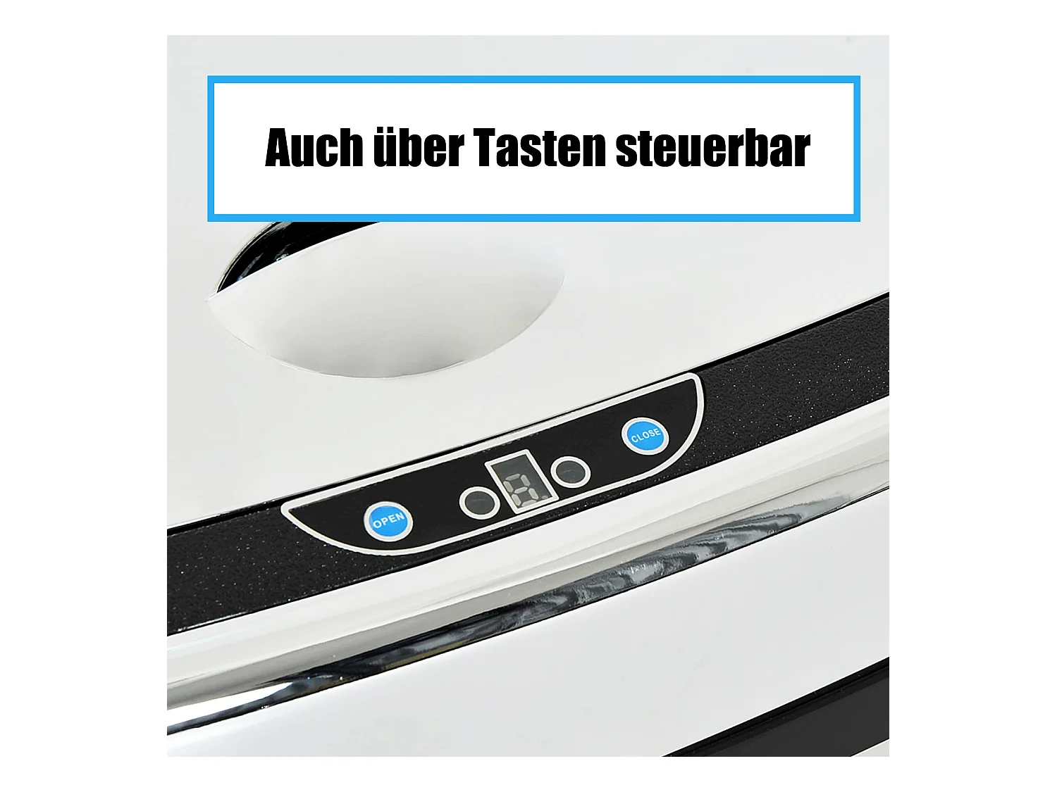Automatischer Sensor-Mülleimer, Küche, Edelstahl, silber, 68 l