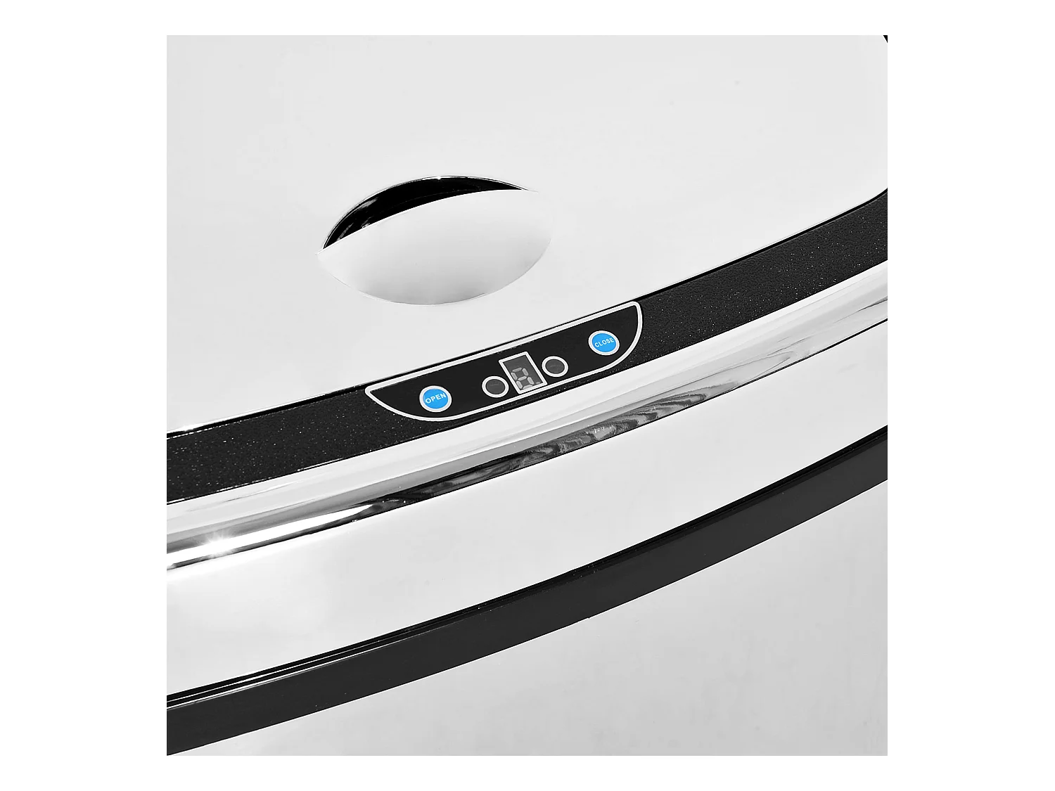 Automatischer Sensor-Mülleimer, Küche, Edelstahl, silber, 68 l