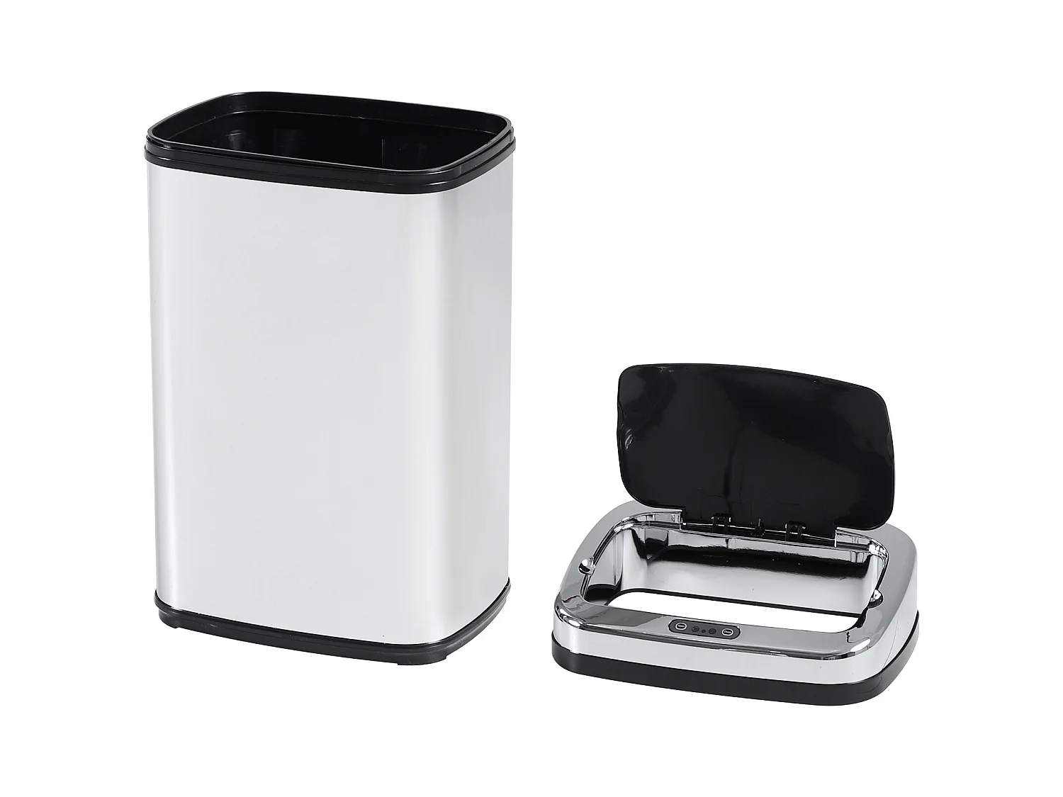 Papeleira Automática com Sensor de 30 L e Sensor IR, Aço Inoxidável, para Gestão de Resíduos