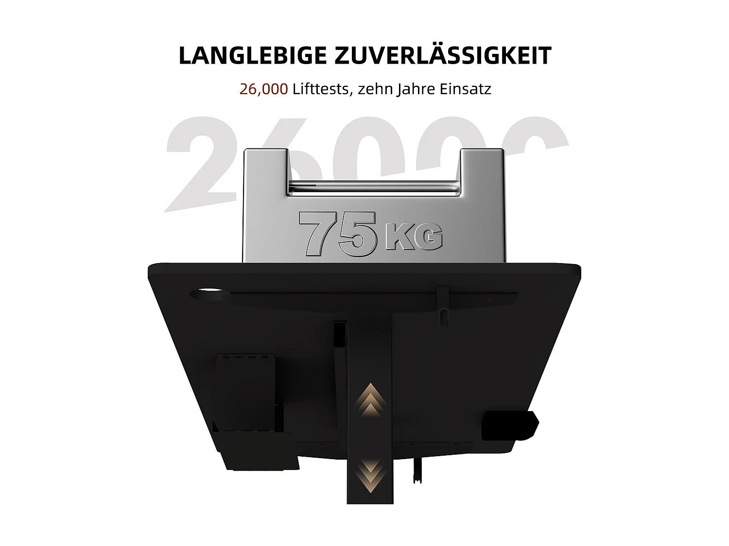 Elektrisch höhenverstellbarer Schreibtisch 120x60 cm – Höhenverstellbar – Mit Speicherfunktion & Kollisionsschutz – USB-A- & Typ-C-Anschlüsse – Farbe Schwarz