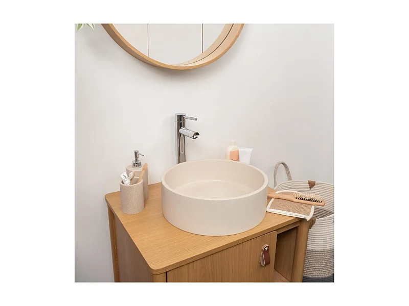 Lavabo de encimera redondo 36x36cm SANDY