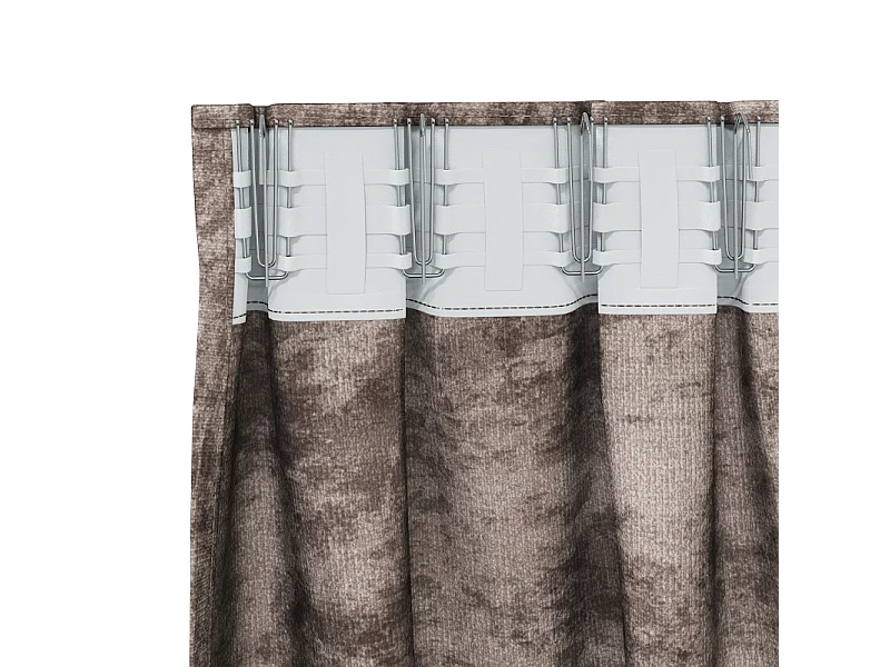 Rideaux en velours 2 pcs avec œillets cappuccino 225x140 cm