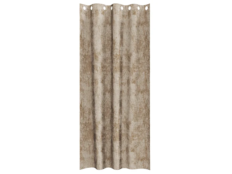 Cortinas de Veludo Elegantes com Ilhós em Champagne - 2 Peças 225x140 cm