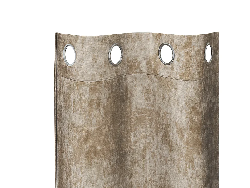 Cortinas de Veludo Elegantes com Ilhós em Champagne - 2 Peças 225x140 cm