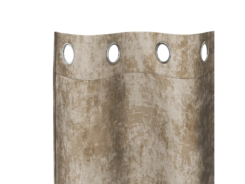 Cortinas de Veludo Elegantes com Ilhós em Champagne - 2 Peças 225x140 cm