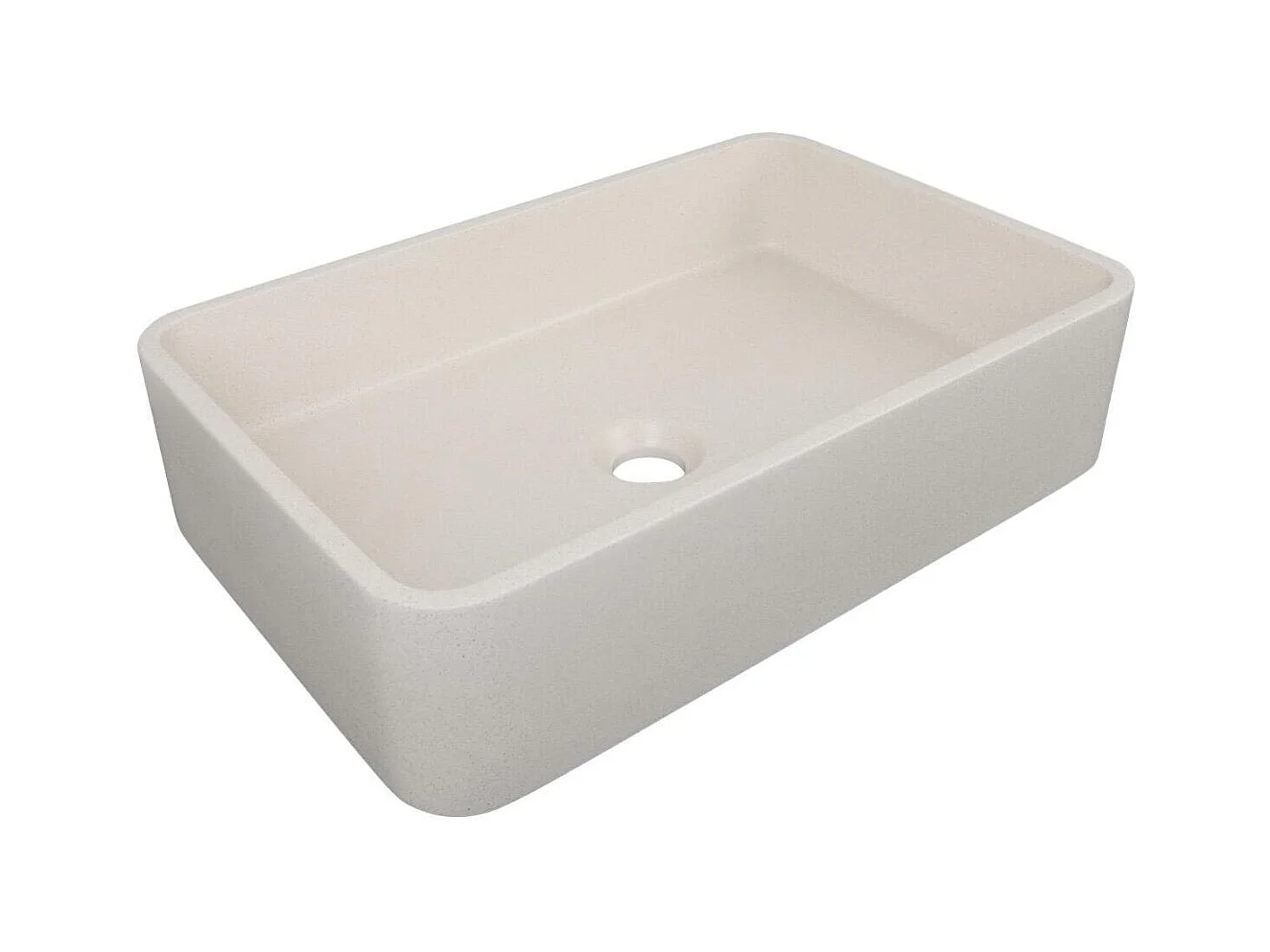 Lavabo da appoggio rettangolare SANDY in gres beige 50x32,5cm