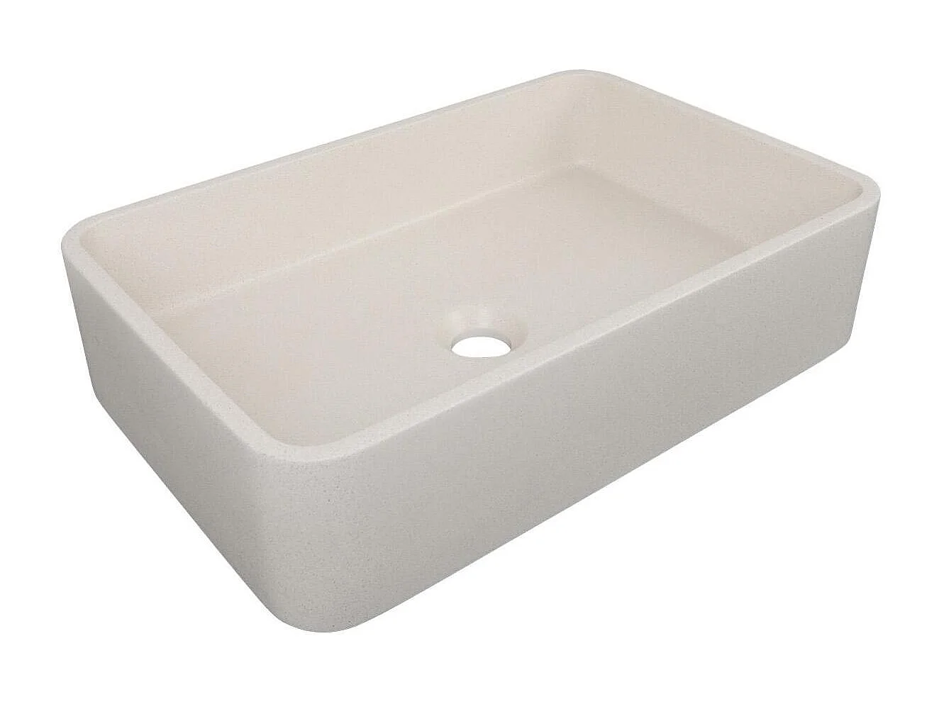 Lavabo da appoggio rettangolare SANDY in gres beige 50x32,5cm
