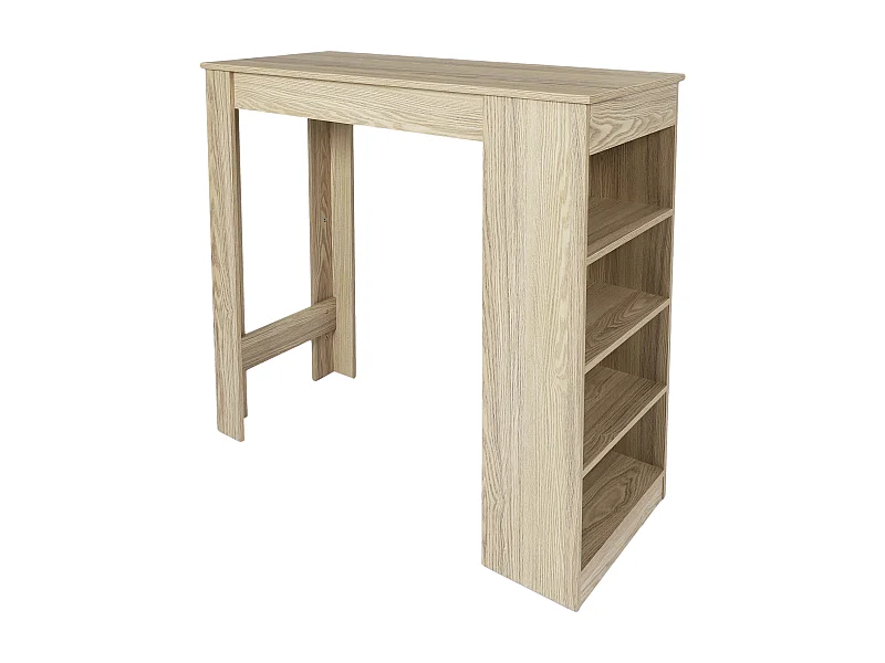 Table De Bar Mange Debout Etageres Cheers Bois Marron