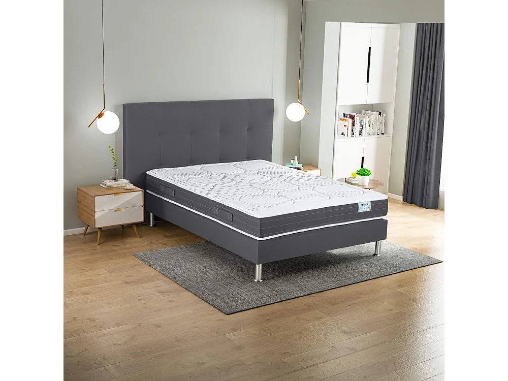 Tête de lit Orane Gris L. 190 cm - Tendance & moderne - Fabrication française