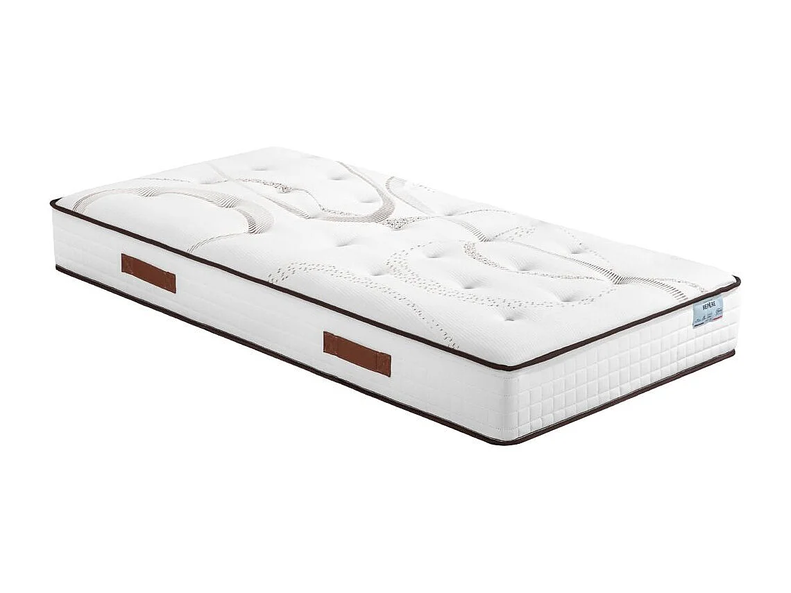 Matelas 90x200 Repere - Ressorts ensachés - Hauteur 26 cm - Soutien ferme