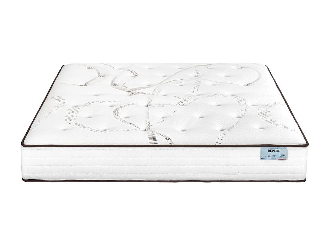 Matelas 140x190 Repere - Ressorts ensachés - Hauteur 26 cm - Soutien ferme