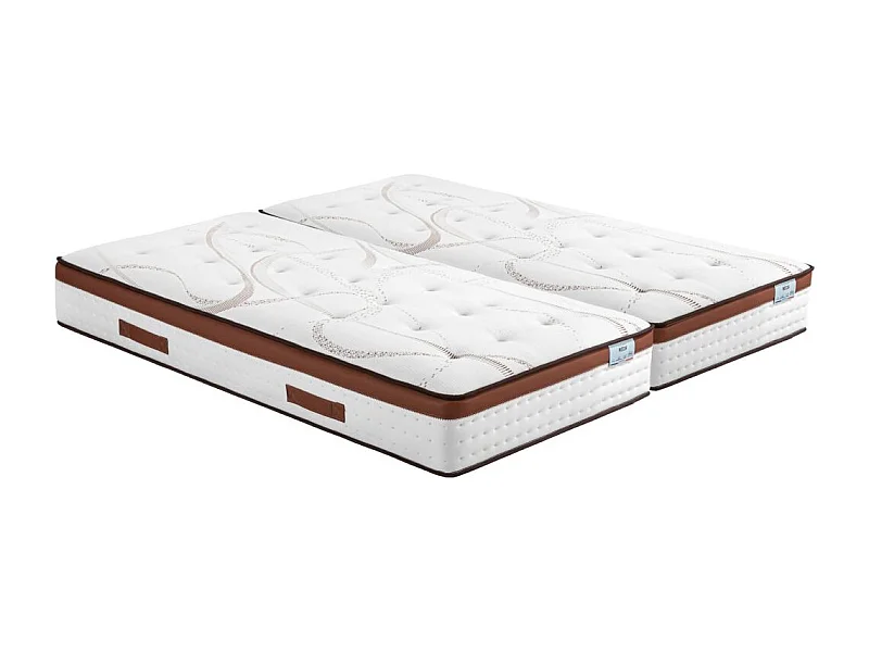 Matelas 2x90x190 Recif - Ressorts - Hauteur 30 cm - Soutien ferme et progressif