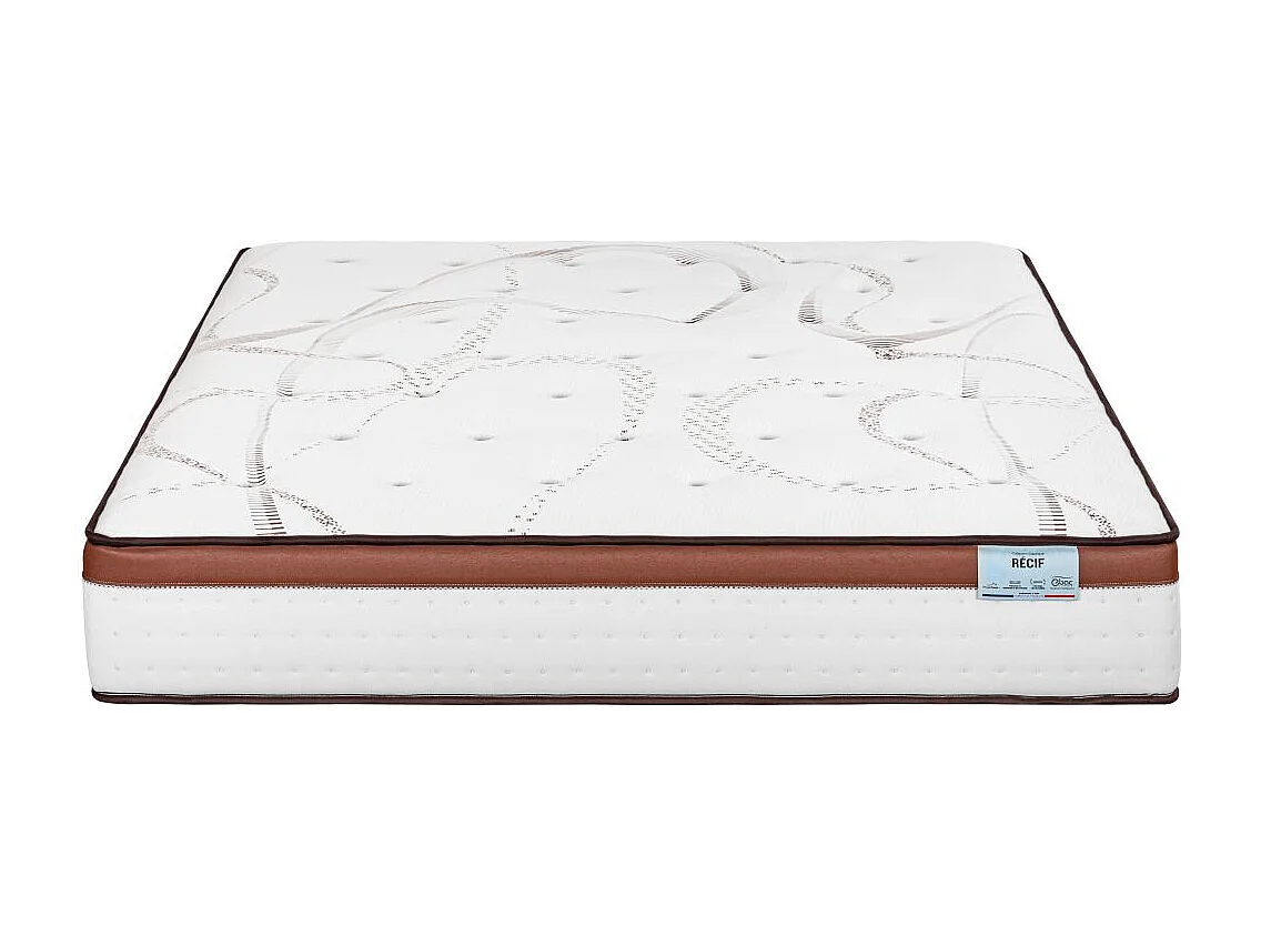 Matelas 140x200 Recif - Ressorts - Hauteur 30 cm - Soutien ferme et progressif