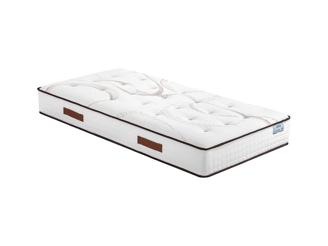 Matelas 80x200 Repere - Ressorts ensachés - Hauteur 26 cm - Soutien ferme