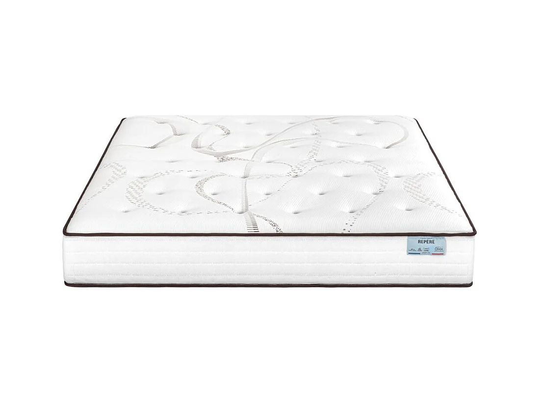 Matelas 160x200 Repere - Ressorts ensachés - Hauteur 26 cm - Soutien ferme