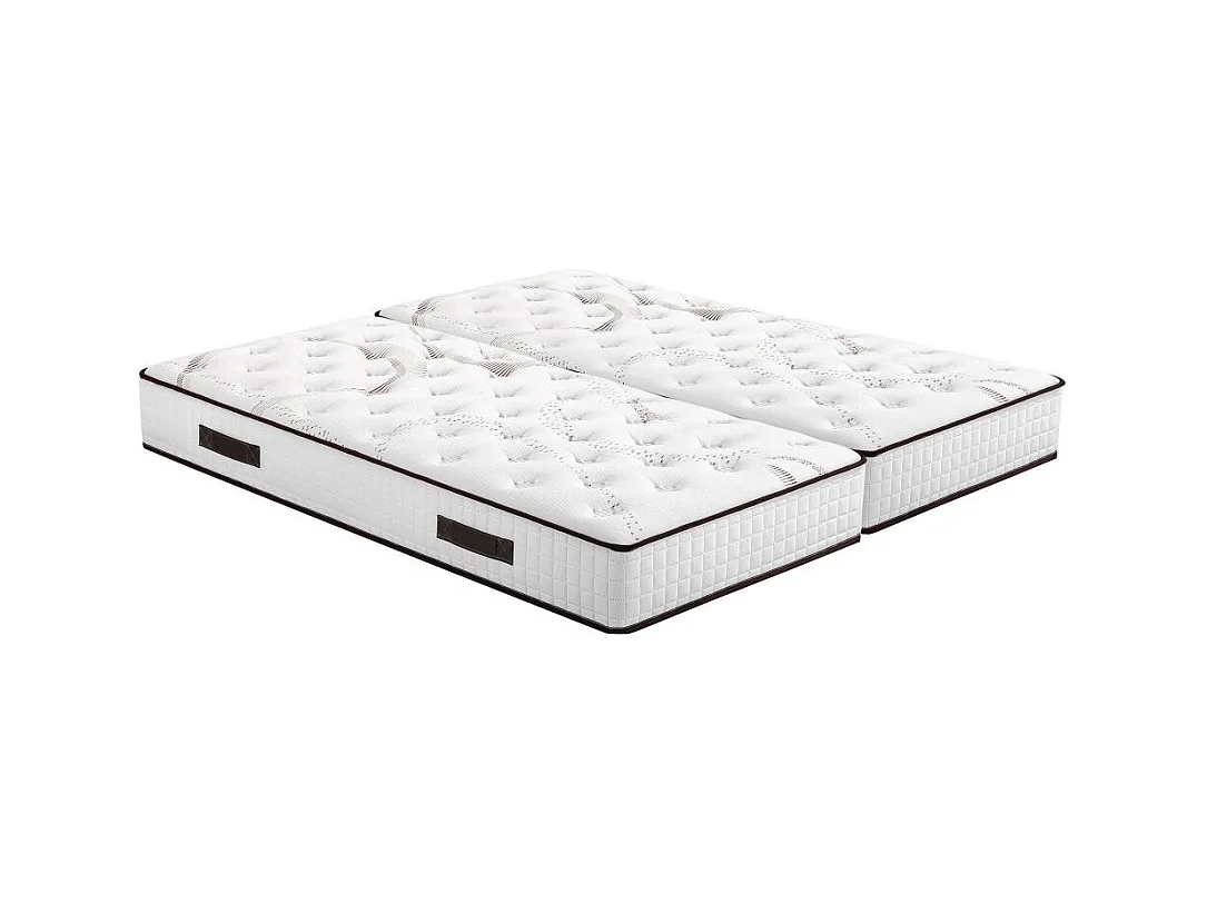 Ensemble relaxation S73+Matelas latex Louxor - 3 zones - 2x90x200 - Chêne clair