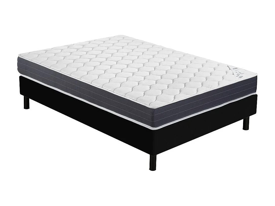 Matelas Ramage + sommier Newkit - 160x200 - Ressorts - Hauteur 25 cm - Soutien ferme