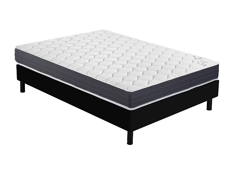 Matelas Ramage + sommier Newkit - 160x200 - Ressorts - Hauteur 25 cm - Soutien ferme