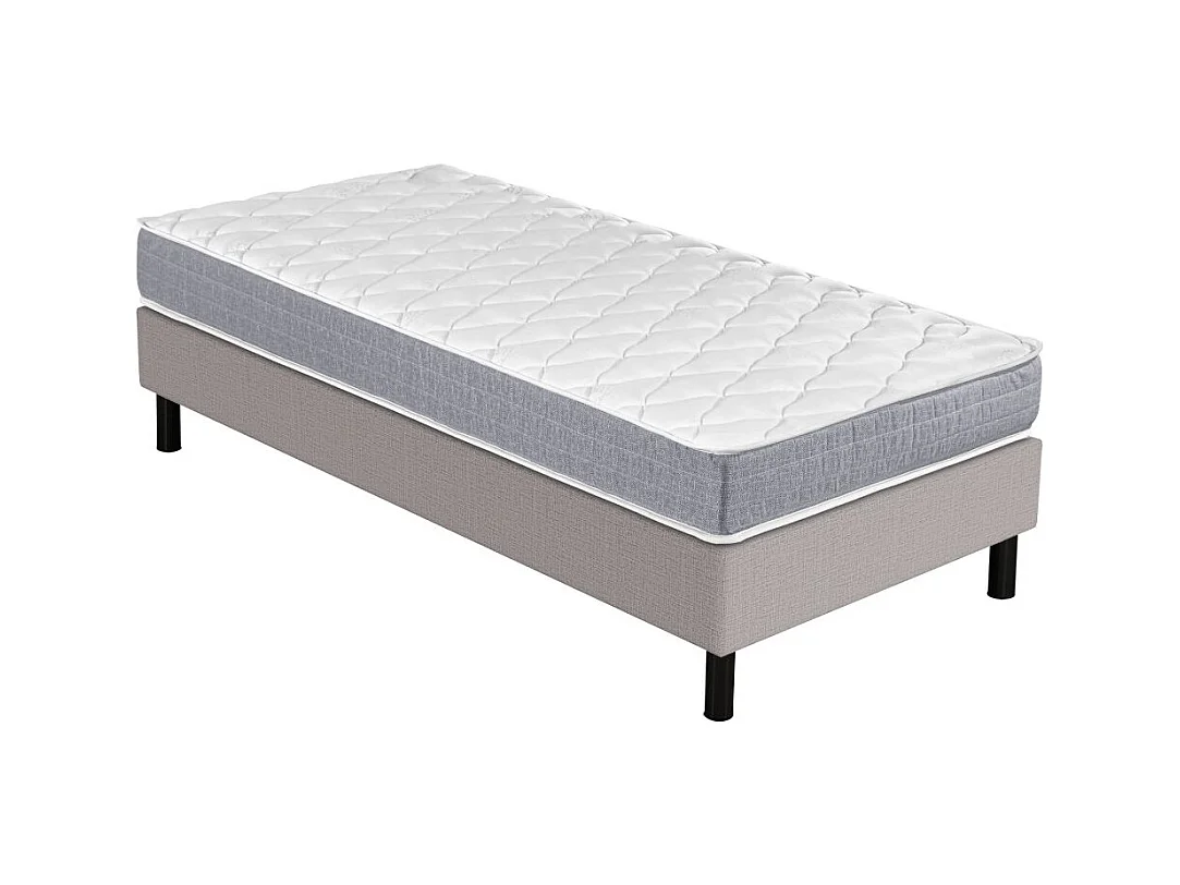 Matelas Ryad + sommier Newkit - 90x190 - Ressorts - Hauteur 21 cm - Très ferme
