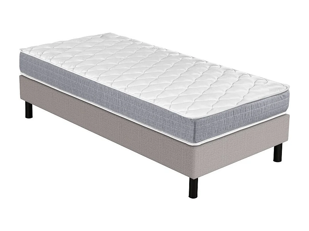 Matelas Ryad + sommier Newkit - 90x190 - Ressorts - Hauteur 21 cm - Très ferme