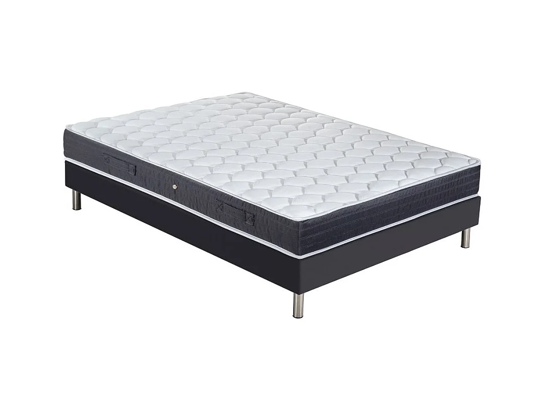 Matelas Maryland + sommier SR15 - 140x190 - Ressorts - Hauteur 25 cm - Soutien ferme