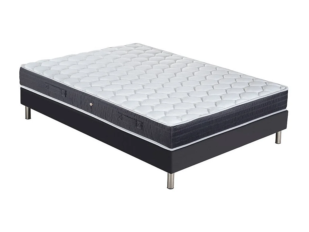 Matelas Maryland + sommier SR15 - 140x190 - Ressorts - Hauteur 25 cm - Soutien ferme